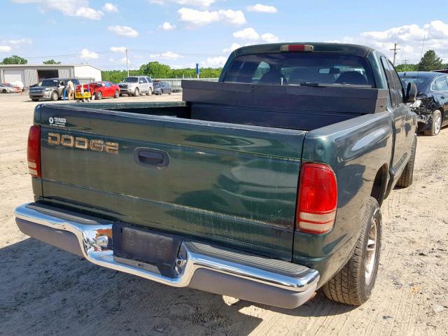 1B7GL22X9WS762123 - 1998 DODGE DAKOTA GREEN photo 4