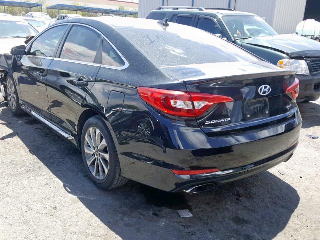 5NPE34AF2HH464641 - 2017 HYUNDAI SONATA SPO BLACK photo 3