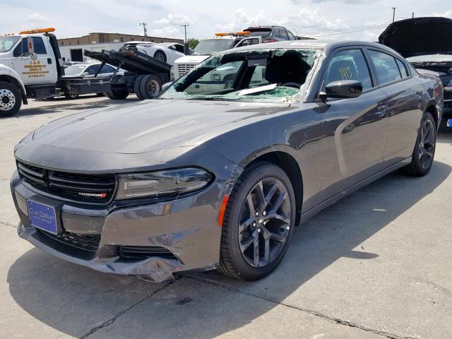 2C3CDXBG1KH522787 - 2019 DODGE CHARGER SX GRAY photo 2