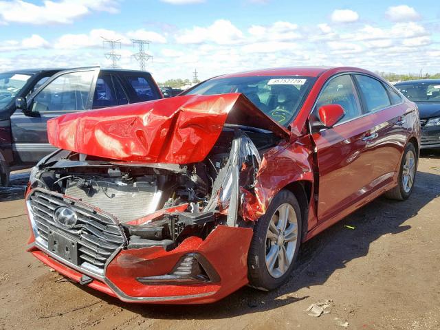 5NPE34AF6JH615342 - 2018 HYUNDAI SONATA SPO RED photo 2