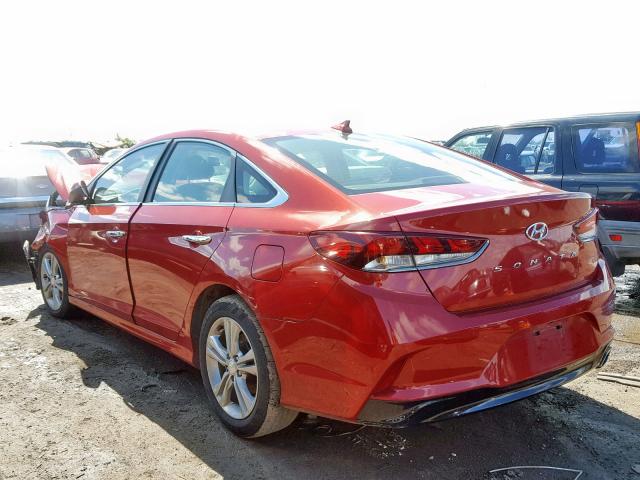 5NPE34AF6JH615342 - 2018 HYUNDAI SONATA SPO RED photo 3