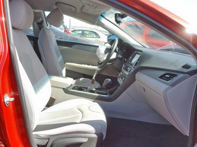 5NPE34AF6JH615342 - 2018 HYUNDAI SONATA SPO RED photo 5