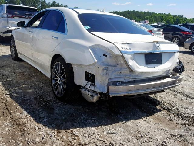 WDDUG8CB9FA169015 - 2015 MERCEDES-BENZ S 550 WHITE photo 3