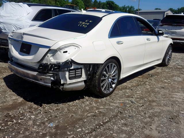 WDDUG8CB9FA169015 - 2015 MERCEDES-BENZ S 550 WHITE photo 4