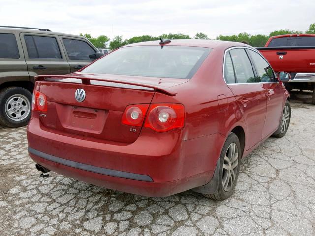 3VWSF71K16M657098 - 2006 VOLKSWAGEN JETTA 2.5 RED photo 4