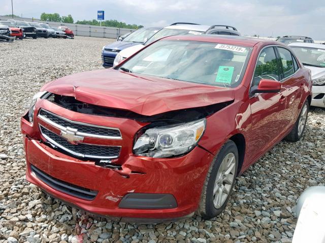 1G11D5RR5DF102879 - 2013 CHEVROLET MALIBU 1LT Қызыл фото 2