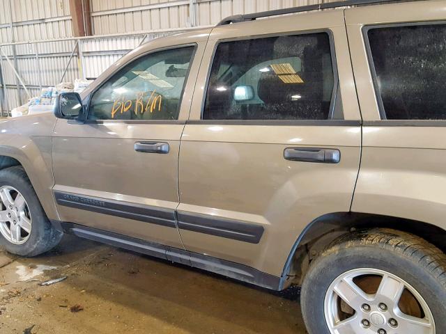 1J4GS48K06C169734 - 2006 JEEP GRAND CHER TAN photo 9