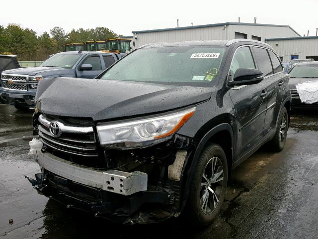 5TDJKRFH8GS263957 - 2016 TOYOTA HIGHLANDER BLACK photo 2