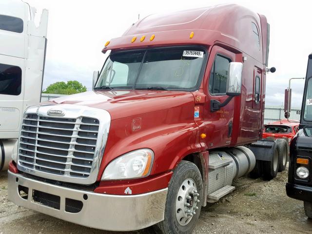 1FUJGLDR1CSBR7520 - 2012 FREIGHTLINER CASCADIA 1 RED photo 2