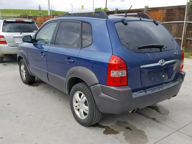 KM8JN72D86U424134 - 2006 HYUNDAI TUCSON GLS BLUE photo 3