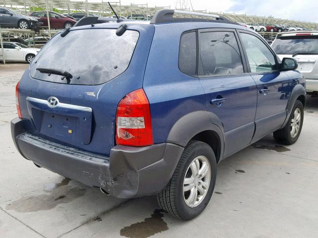 KM8JN72D86U424134 - 2006 HYUNDAI TUCSON GLS BLUE photo 4