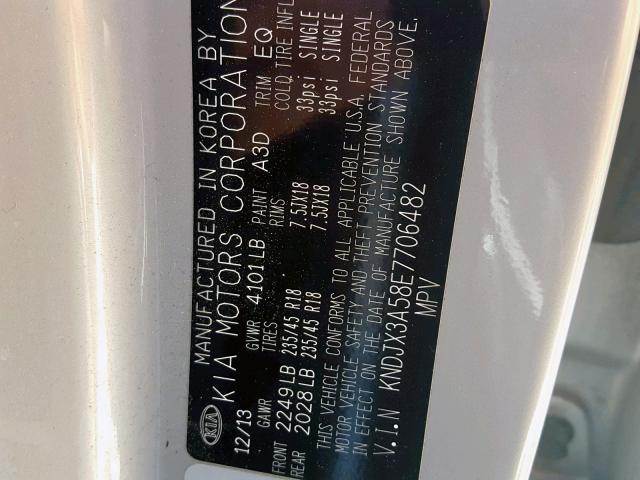KNDJX3A58E7706482 - 2014 KIA SOUL ! Boz foto 10