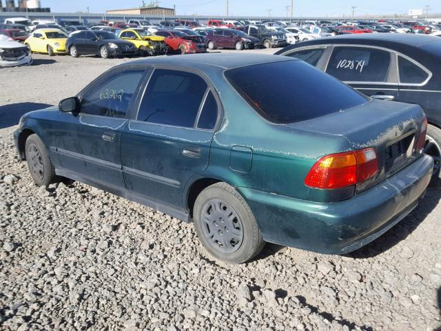 2HGEJ6620YH516477 - 2000 HONDA CIVIC DX GREEN photo 3