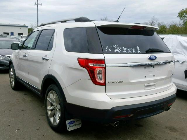 1FMHK8F80BGA37032 - 2011 FORD EXPLORER L WHITE photo 3