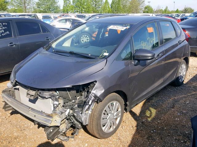 3HGGK5H56FM772144 - 2015 HONDA FIT LX GRAY photo 2