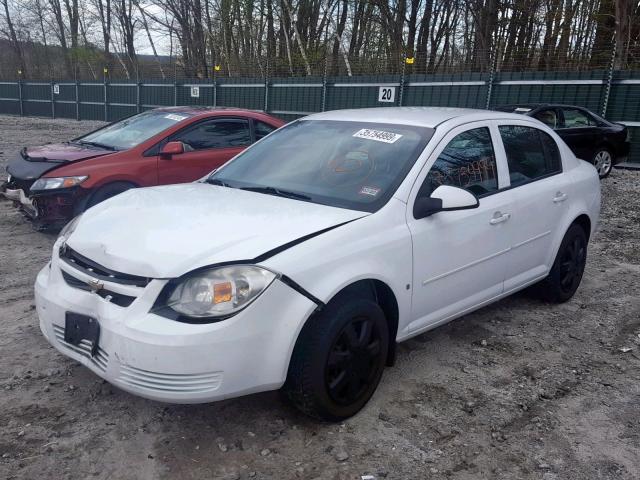 1G1AT58H997198593 - 2009 CHEVROLET COBALT LT WHITE photo 2