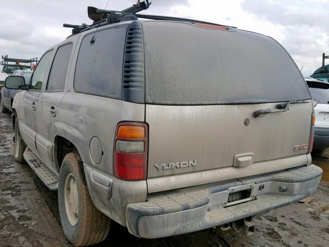 1GKEK13T71R198072 - 2001 GMC YUKON GRAY photo 3