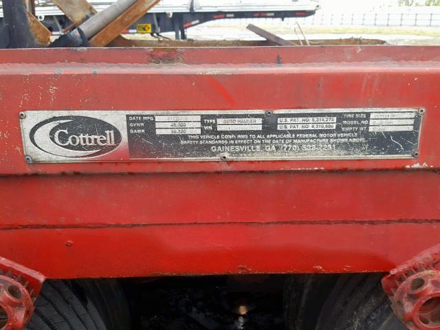 5E0AK144X6G098701 - 2005 COTTRELL CAR HAULER RED photo 10