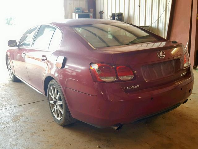 JTHBH96S165044937 - 2006 LEXUS GS 300 RED photo 3