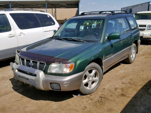 JF1SF65542H719048 - 2002 SUBARU FORESTER S GREEN photo 2