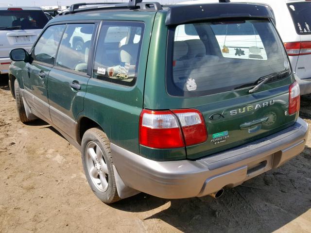 JF1SF65542H719048 - 2002 SUBARU FORESTER S GREEN photo 3