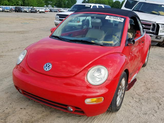 3VWCM31YX4M332874 - 2004 VOLKSWAGEN NEW BEETLE RED photo 2