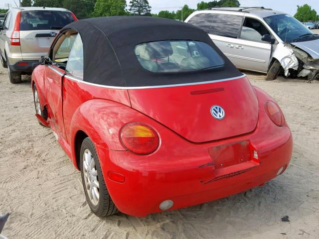 3VWCM31YX4M332874 - 2004 VOLKSWAGEN NEW BEETLE RED photo 3