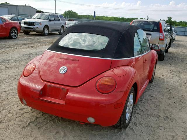 3VWCM31YX4M332874 - 2004 VOLKSWAGEN NEW BEETLE RED photo 4