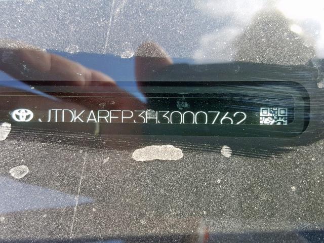 JTDKARFP3H3000762 - 2017 TOYOTA PRIUS PRIM 银色 照片 10