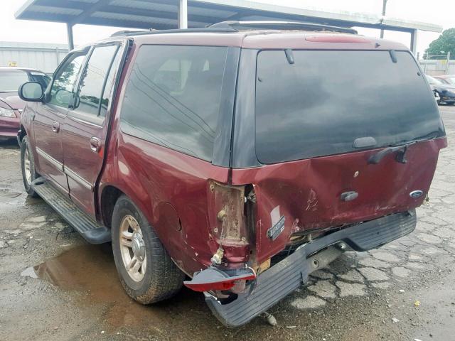 1FMRU15L2YLC50365 - 2000 FORD EXPEDITION MAROON photo 3