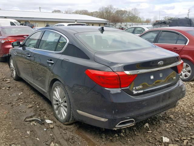 KNALW4D44F6020769 - 2015 KIA K900 BLACK photo 3