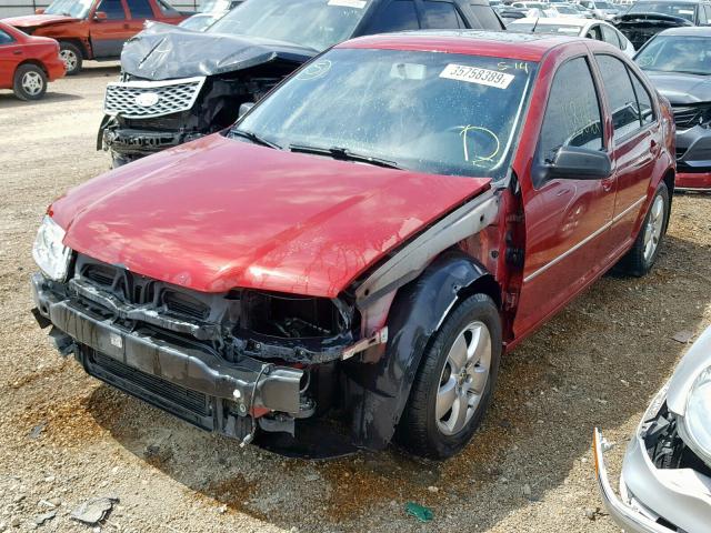 3VWSE69M24M009365 - 2004 VOLKSWAGEN JETTA GLS RED photo 2