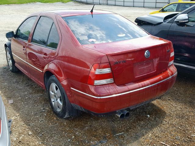 3VWSE69M24M009365 - 2004 VOLKSWAGEN JETTA GLS RED photo 3