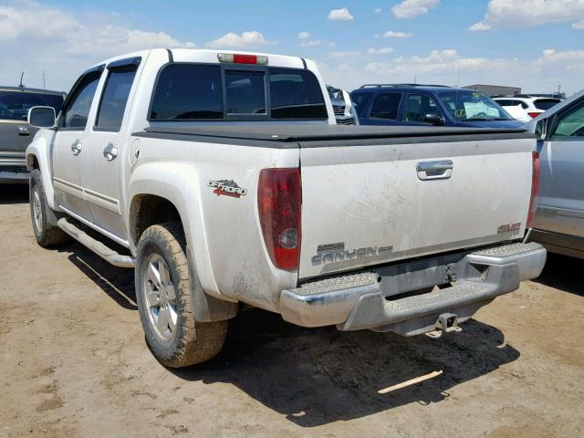 1GTJTCDE1A8110240 - 2010 GMC CANYON SLE WHITE photo 3