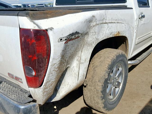 1GTJTCDE1A8110240 - 2010 GMC CANYON SLE WHITE photo 9