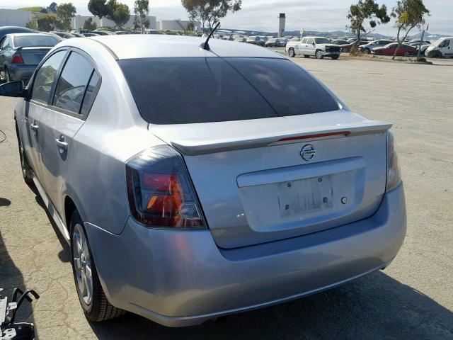 3N1AB6AP1AL641999 - 2010 NISSAN SENTRA 2.0 SILVER photo 3