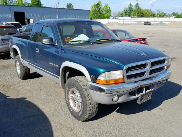 1B7GG22Y3XS166763 - 1999 DODGE DAKOTA GREEN photo 1