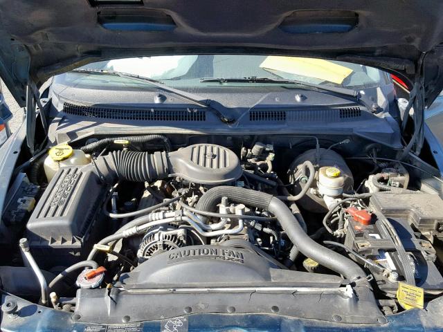 1B7GG22Y3XS166763 - 1999 DODGE DAKOTA GREEN photo 7