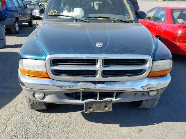 1B7GG22Y3XS166763 - 1999 DODGE DAKOTA GREEN photo 9