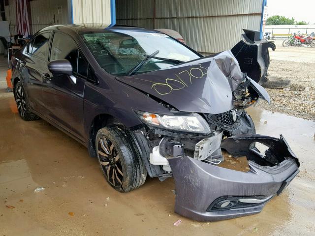 19XFB2F97FE001703 - 2015 HONDA CIVIC EXL GRAY photo 1