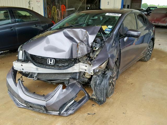 19XFB2F97FE001703 - 2015 HONDA CIVIC EXL GRAY photo 2