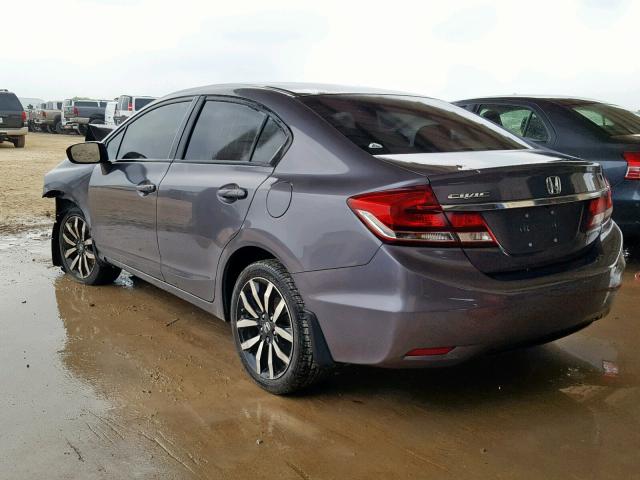 19XFB2F97FE001703 - 2015 HONDA CIVIC EXL GRAY photo 3