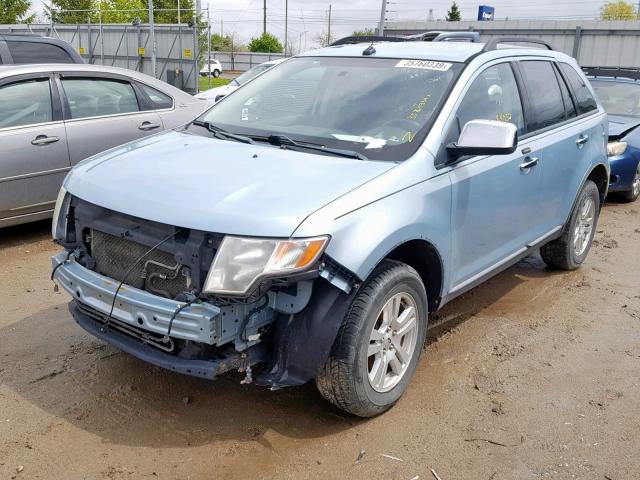 2FMDK38C98BB08277 - 2008 FORD EDGE SEL BLUE photo 2