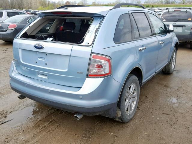 2FMDK38C98BB08277 - 2008 FORD EDGE SEL BLUE photo 4