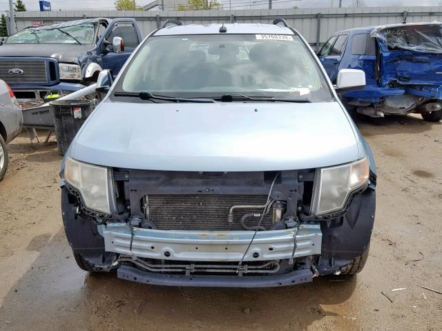 2FMDK38C98BB08277 - 2008 FORD EDGE SEL BLUE photo 9