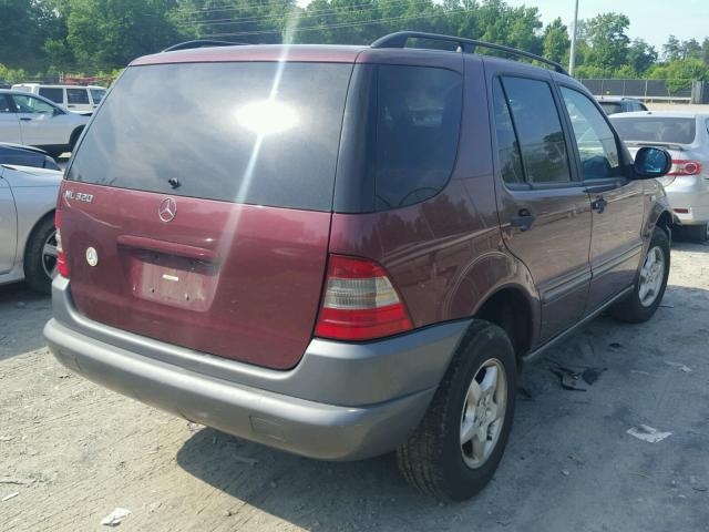 4JGAB54E5WA031373 - 1998 MERCEDES-BENZ ML 320 MAROON photo 4