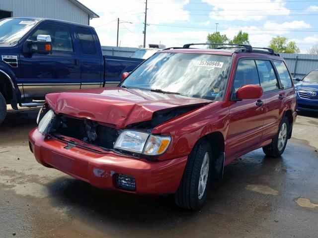 JF1SF65662H725815 - 2002 SUBARU FORESTER S RED photo 2