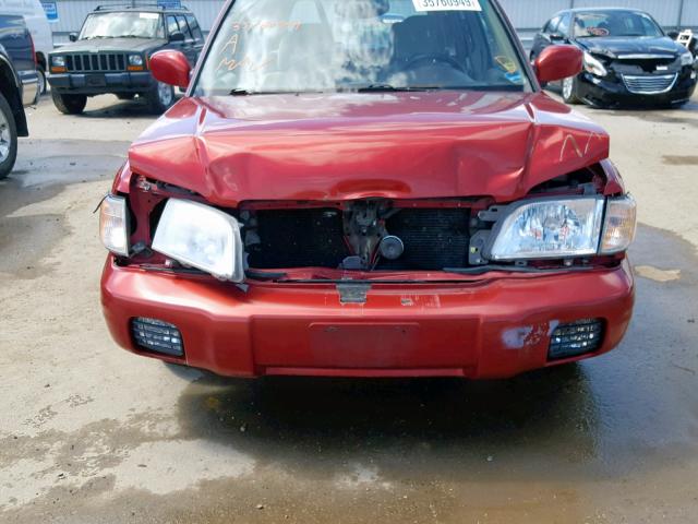 JF1SF65662H725815 - 2002 SUBARU FORESTER S RED photo 9