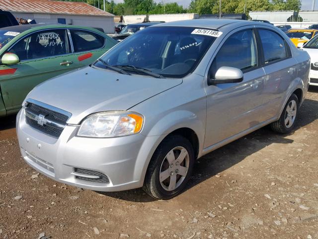 KL1TD5DE1BB217317 - 2011 CHEVROLET AVEO LS SILVER photo 2