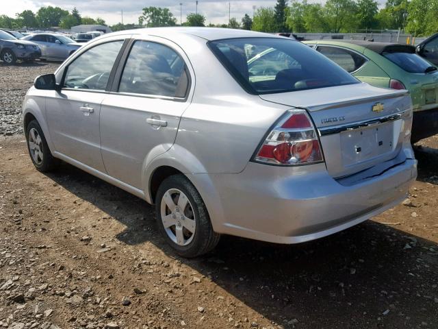 KL1TD5DE1BB217317 - 2011 CHEVROLET AVEO LS SILVER photo 3